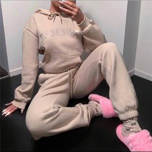 Tan sweatshirt jumpsuit
